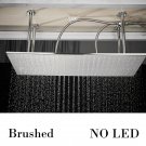 Brushed B_Nickel/Chrome/Black LED 40cm/80cm rectangular brass shower nozzle faucet bathroom accessor