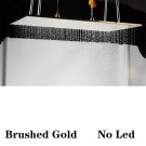 Brushed Gold A_Nickel/Chrome/Black LED 40cm/80cm rectangular brass shower nozzle faucet bathroom acc