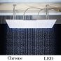 Chrome A_Nickel/Chrome/Black LED 40cm/80cm rectangular brass shower nozzle faucet bathroom accessori
