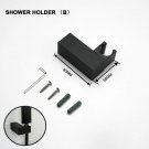 No Outlet Holder Squ_Matte Black Hand Shower Brass Hand Held Shower Head Bathroom Faucet Accessories