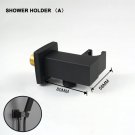 Outlet Holder Square_Matte Black Hand Shower Brass Hand Held Shower Head Bathroom Faucet Accessories