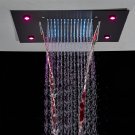 Matte Black_Rozin LED Shower Head 304SUS Ceiling Mounted Hidden Concealed Shower Heads Large Size Ra