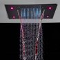 Matte Black_Rozin LED Shower Head 304SUS Ceiling Mounted Hidden Concealed Shower Heads Large Size Ra