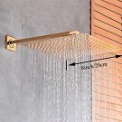 Gold 8inch_Bathroom Faucet Shower Head  Polished Stainless Steel 8/10/12 inch Rainfall Ultrathin Squ