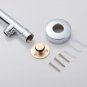 8 inch Head arm_Rozin Bright Chrome 8" Ultrathin Shower Head Brass 15" Shower Arm 59" Stainless Stee