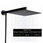 Black Square 10_Rozin Bright Chrome 8" Ultrathin Shower Head Brass 15" Shower Arm 59" Stainless Stee