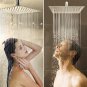 Golden Square 8_Rozin Bright Chrome 8" Ultrathin Shower Head Brass 15" Shower Arm 59" Stainless Stee