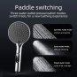 silver_1pc digital temperature display Handheld LED shower head Water powered without battery bathro