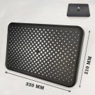 Black D_High Pressure Large Flow Ceiling Mounted Shower Head Black 4 Modes Big Panel Rainfall Superc