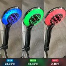 A_LED Light Shower Head Bathroom Automatic 3Color Changing Temperature Sensor Showerhead Water Savin