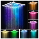 C_LED Light Shower Head Bathroom Automatic 3Color Changing Temperature Sensor Showerhead Water Savin