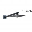 180921ac1-10_YANKSMART Matte Black Bathroom Rainfall Square Shower Head With Arm Combo Bathtub Wall 