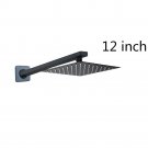 180921ac1-12_YANKSMART Matte Black Bathroom Rainfall Square Shower Head With Arm Combo Bathtub Wall 
