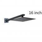 180921ac1-16_YANKSMART Matte Black Bathroom Rainfall Square Shower Head With Arm Combo Bathtub Wall 