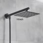 black 10 inch_Wall Mounted Bath Shower Faucet 6/8/10 Inch Stainless Steel Shower Head Ultrathin Top