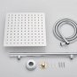 black 12 inch_Wall Mounted Bath Shower Faucet 6/8/10 Inch Stainless Steel Shower Head Ultrathin Top 
