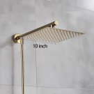 gold 10 inch_Wall Mounted Bath Shower Faucet 6/8/10 Inch Stainless Steel Shower Head Ultrathin Top O