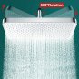 Black hand shower_Large Flow Rainfall Shower Head Big Panel Water Saving Showerheads Ceiling Mounted