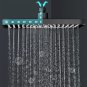 Grey Ceiling shower_Large Flow Rainfall Shower Head Big Panel Water Saving Showerheads Ceiling Mount