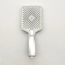 Silver hand shower_Large Flow Rainfall Shower Head Big Panel Water Saving Showerheads Ceiling Mounte