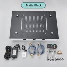 Black Single Head_Embedded Ceiling Intelligent Remote Control LED Rainfall Shower Set Black Shower S