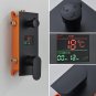 Black Single Head_Embedded Ceiling Intelligent Remote Control LED Rainfall Shower Set Black Shower S