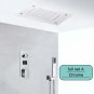Chrome full set A_Embedded Ceiling Intelligent Remote Control LED Rainfall Shower Set Black Shower S