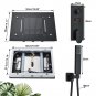 Chrome full set A_Embedded Ceiling Intelligent Remote Control LED Rainfall Shower Set Black Shower S