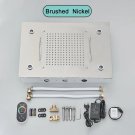 Nickel Single Head_Embedded Ceiling Intelligent Remote Control LED Rainfall Shower Set Black Shower 