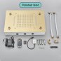 Polished Gold Head_Embedded Ceiling Intelligent Remote Control LED Rainfall Shower Set Black Shower