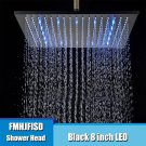 Black Head 8_Black Chrome Nickel LED Rainfall Shower Head 8/10/12/16 inch LED Top Over Sprayer Heads