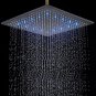 Black Head 8_Black Chrome Nickel LED Rainfall Shower Head 8/10/12/16 inch LED Top Over Sprayer Heads