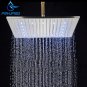 Nickel Head 10_Black Chrome Nickel LED Rainfall Shower Head 8/10/12/16 inch LED Top Over Sprayer Hea