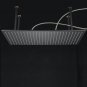 Chrome_Black LED Bathroom Waterfall Shower Faucet Ceiling Mount Stainless Steel40*80cm Top Sprayer M
