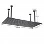 LED Chrome_Black LED Bathroom Waterfall Shower Faucet Ceiling Mount Stainless Steel40*80cm Top Spray