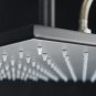 Matte Black_Black LED Bathroom Waterfall Shower Faucet Ceiling Mount Stainless Steel40*80cm Top Spra