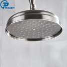 Brushed Nickel C_POIQIHY Brass Golden Rainfall Shower Head Shower Faucet Head Bathroom Replace Rain 