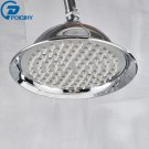 Chrome Color A_POIQIHY Brass Golden Rainfall Shower Head Shower Faucet Head Bathroom Replace Rain Sh
