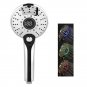 Electroplating_LED Shower Head 3 Colors Water Temperature Control LED Digital Display Handheld Showe