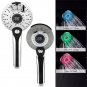 Electroplating_LED Shower Head 3 Colors Water Temperature Control LED Digital Display Handheld Showe