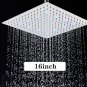 Chrome 16 inch_Square 10"/12"/16’’ LED Rainfall Shower Head Stainless Steel Chrome Shower Head C
