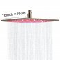Nickel 16 inch_Rainfall Shower Head LED Light Large Black Chrome Rainfall Shower Faucet Head Square
