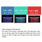 12 LED Chrome_Chrome LED Light Bathroom Shower Head 16 inch Big Rainfall Shower Faucets Accessory To