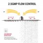 12 LED Chrome_Chrome LED Light Bathroom Shower Head 16 inch Big Rainfall Shower Faucets Accessory To