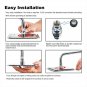 12 LED Chrome_Chrome LED Light Bathroom Shower Head 16 inch Big Rainfall Shower Faucets Accessory To