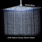16 LED Chrome_Chrome LED Light Bathroom Shower Head 16 inch Big Rainfall Shower Faucets Accessory To