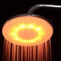 8" inch RGB LED light Round Stainless Steel Rainfall Bathroom Shower Head AU HOT