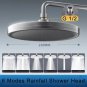 Gun Grey_NEW 6 Modes Rainfall Shower Head Bathroom High Pressure Top Rain Shower Heads Shower Faucet