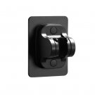 Black Holder_Digital Temperature Display Shower Head 5 Modes High Pressure Showerhead 360 Degrees Ro