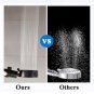 Sliver_Digital Temperature Display Shower Head 5 Modes High Pressure Showerhead 360 Degrees Rotated